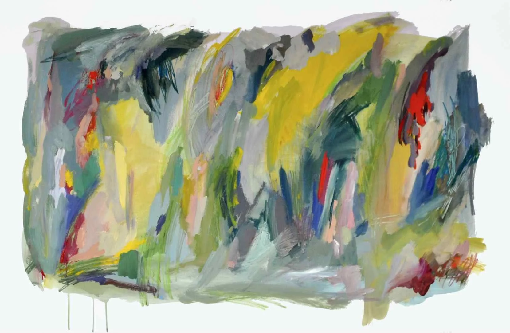   Fall , 2013 gouache, acrylic and crayons on paper 75 x 105 cm 