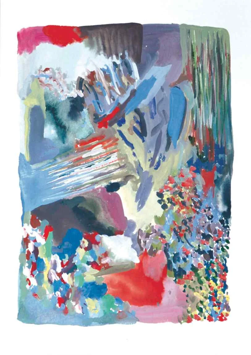   Spring , 2012 gouache and acrylic on paper 40 x 25 cm 