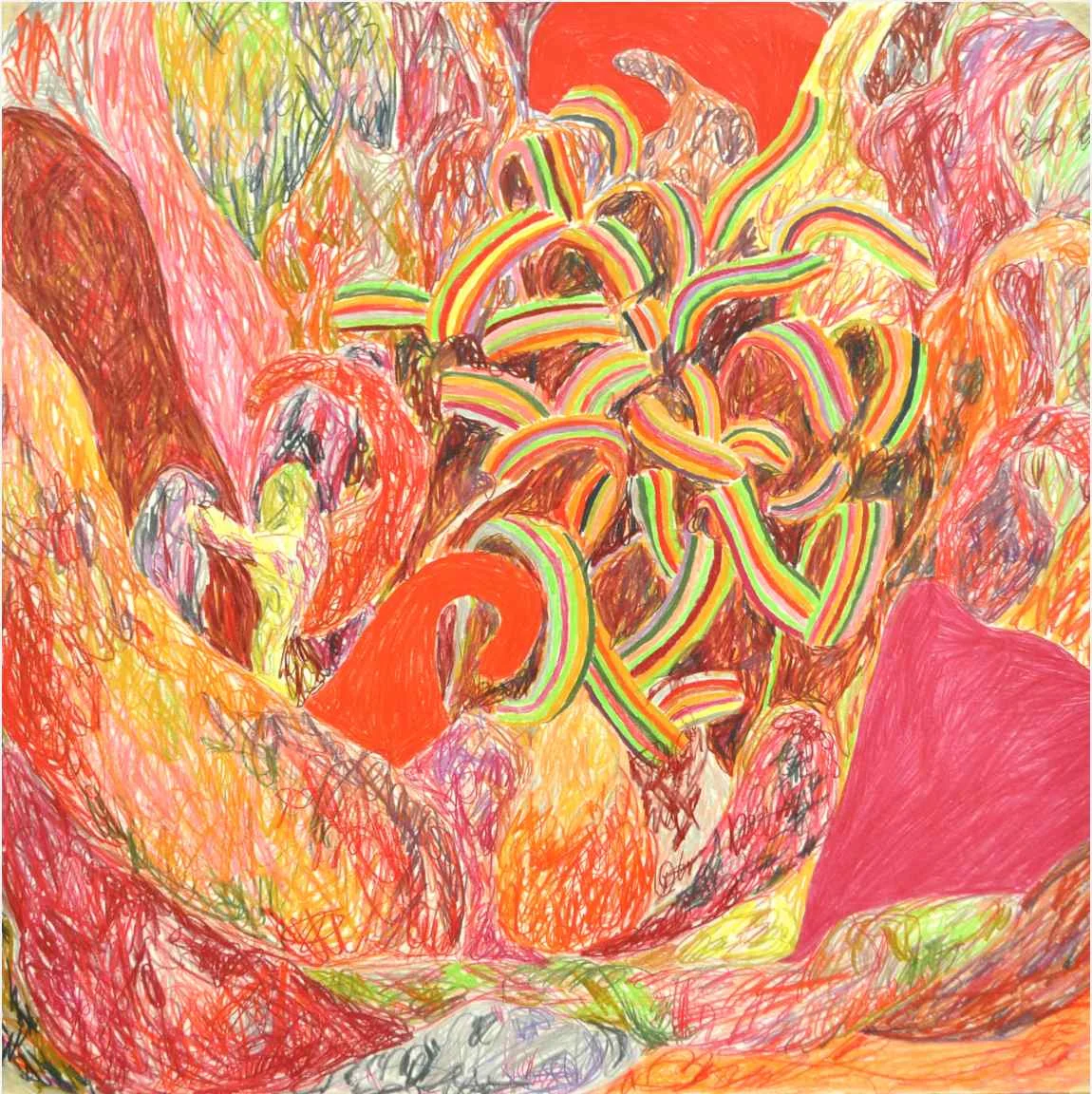 Stamen , 2010 crayons on paper 75 x 75 cm