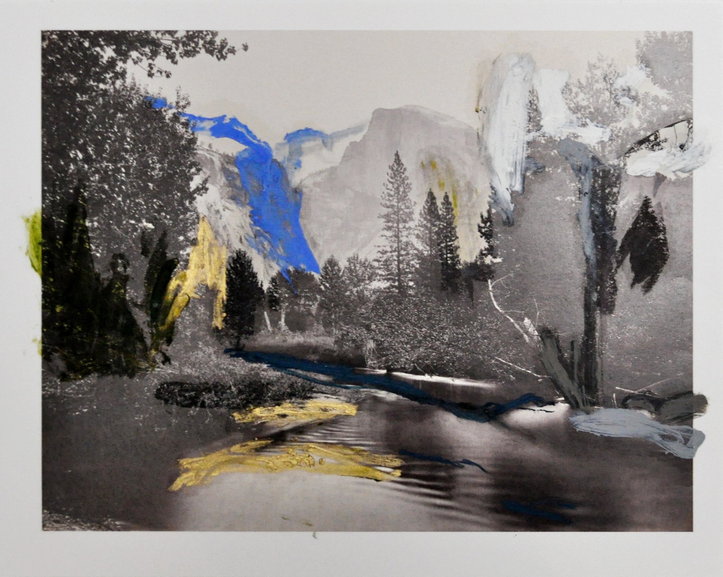   Golden Watkins , 2016 after Carleton E. Watkins oil on print 28 x 35 cm   private collection  