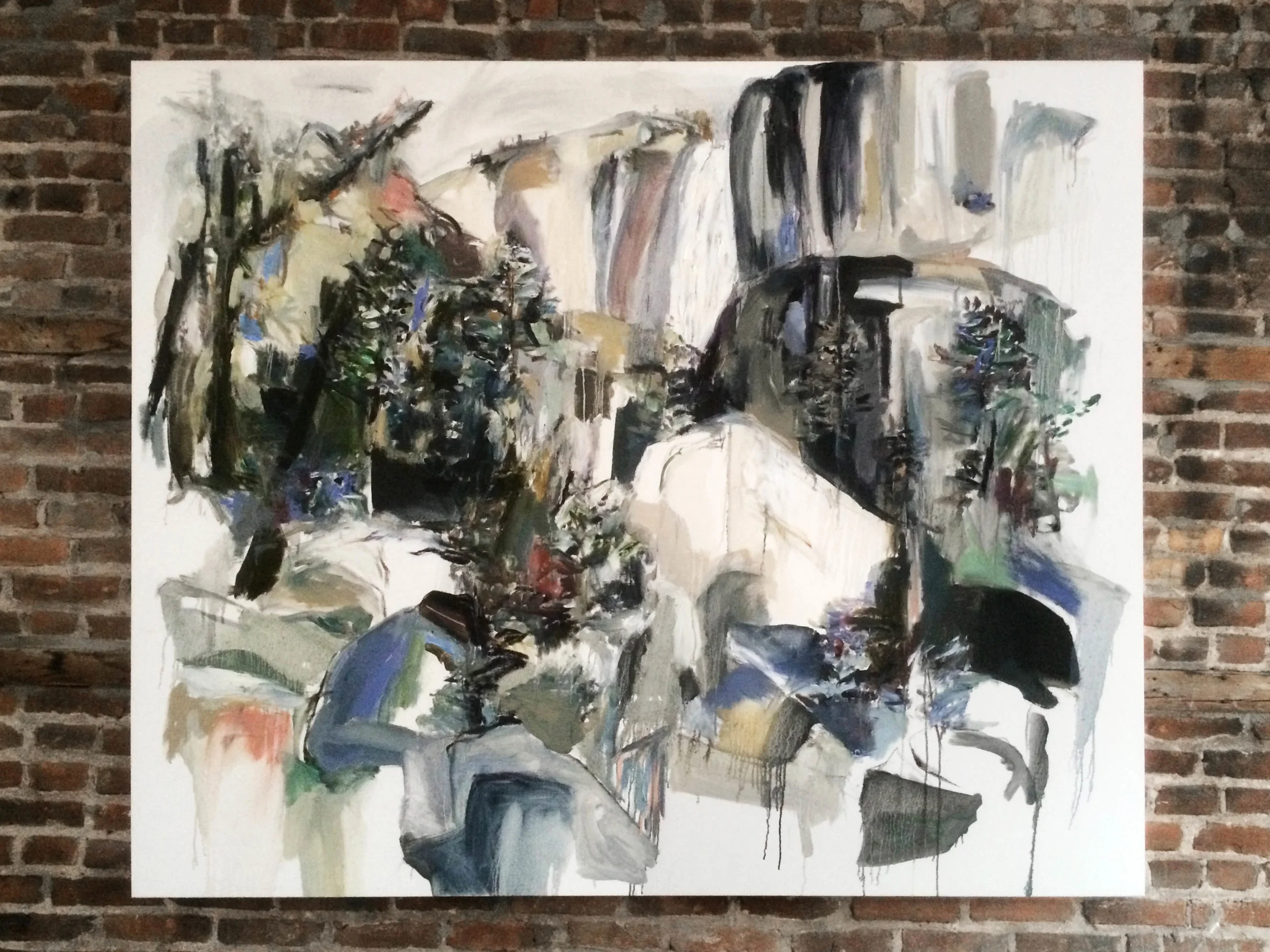 Wind, water, rocks (after Carleton Watkins) , 2015 oil on canvas 183 x 152 cm private collection