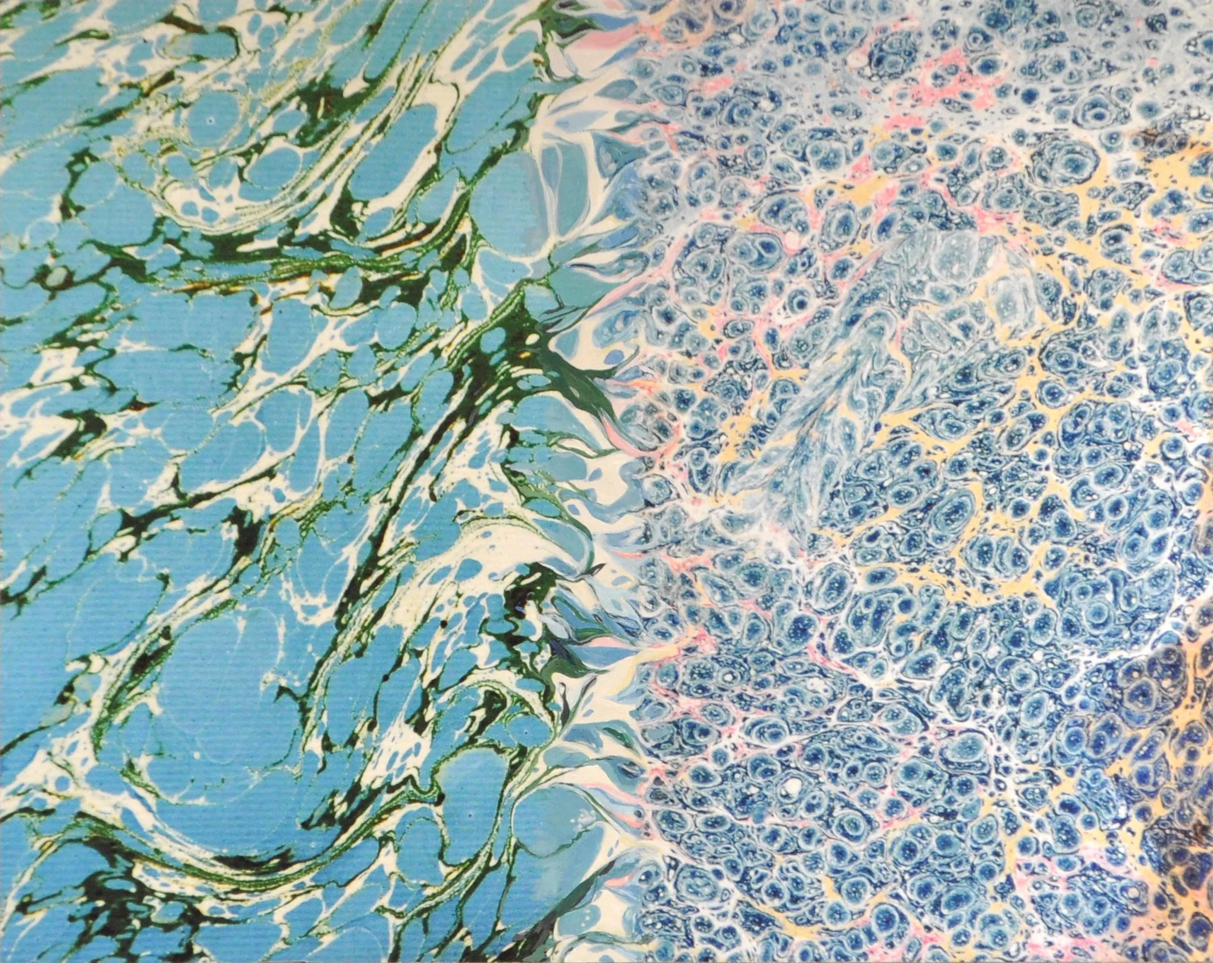 Ecritures (Essai, Atala, Génie, Génie, Voyage, Mémoires, Mémoires) , 2017 oil on fine art print, mounted on wood, sand paper, series of 7 34 x 27 cm