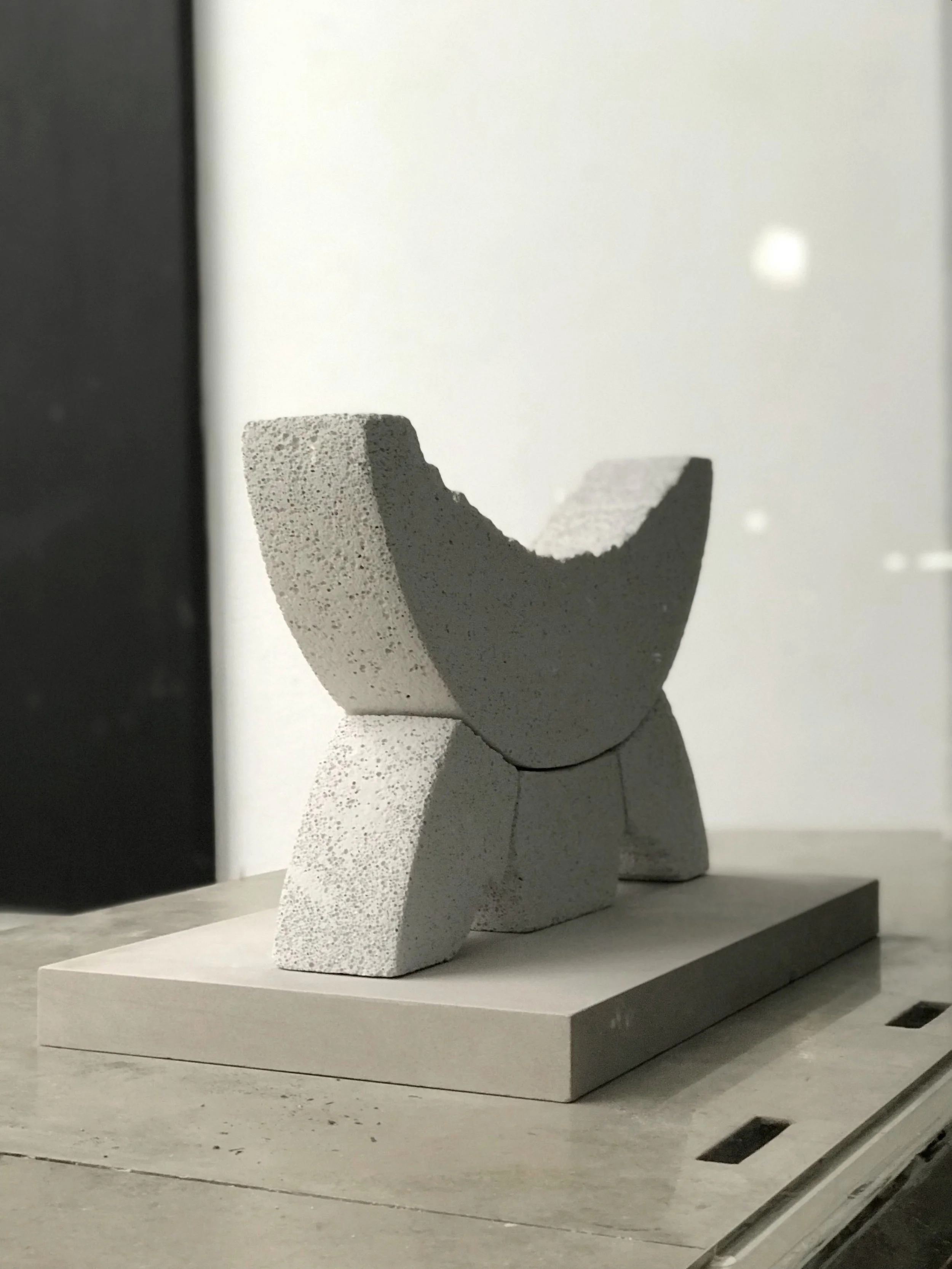 Sound stone (Phoenix), 2018 aerated concrete, sandstone, sound recording (13:13 min) 55 x 30 x 34 cm