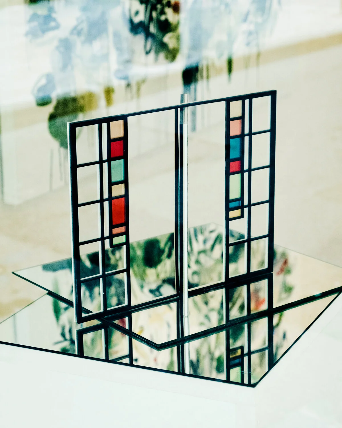   French Window (Stained Glass) , 2019 Multiple (unique) Acrylic, plexiglas, balsa, colored filters 26 x 21 x 12 cm ; 10 1/4 x 8 1/4 x 4 3/4 in   photo Jean Marques  