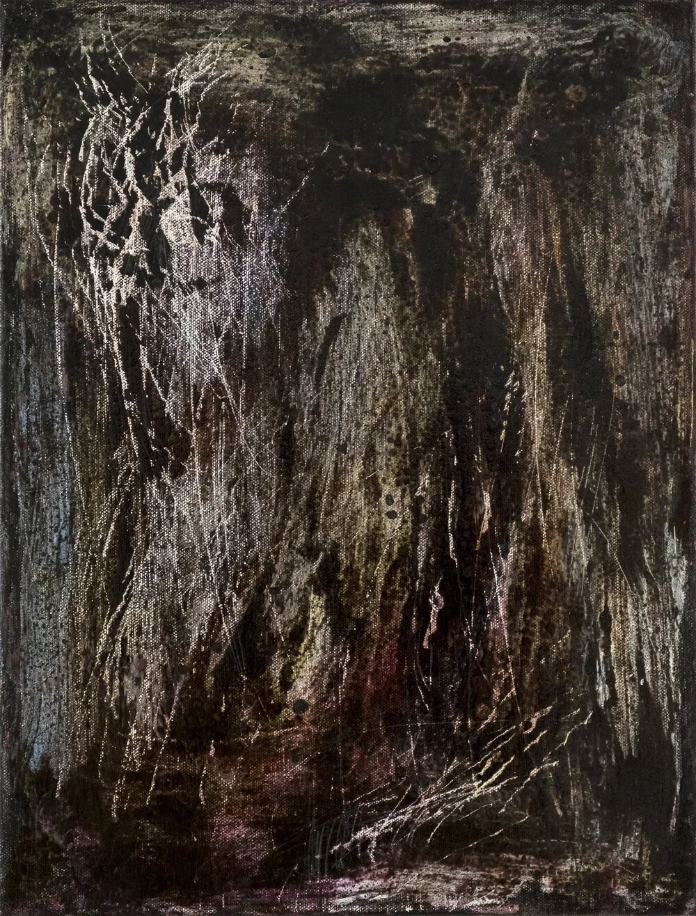   Untitled , 2019 oil, ink, acrylic on canvas 43 x 33 cm ; 17 x 13 in 