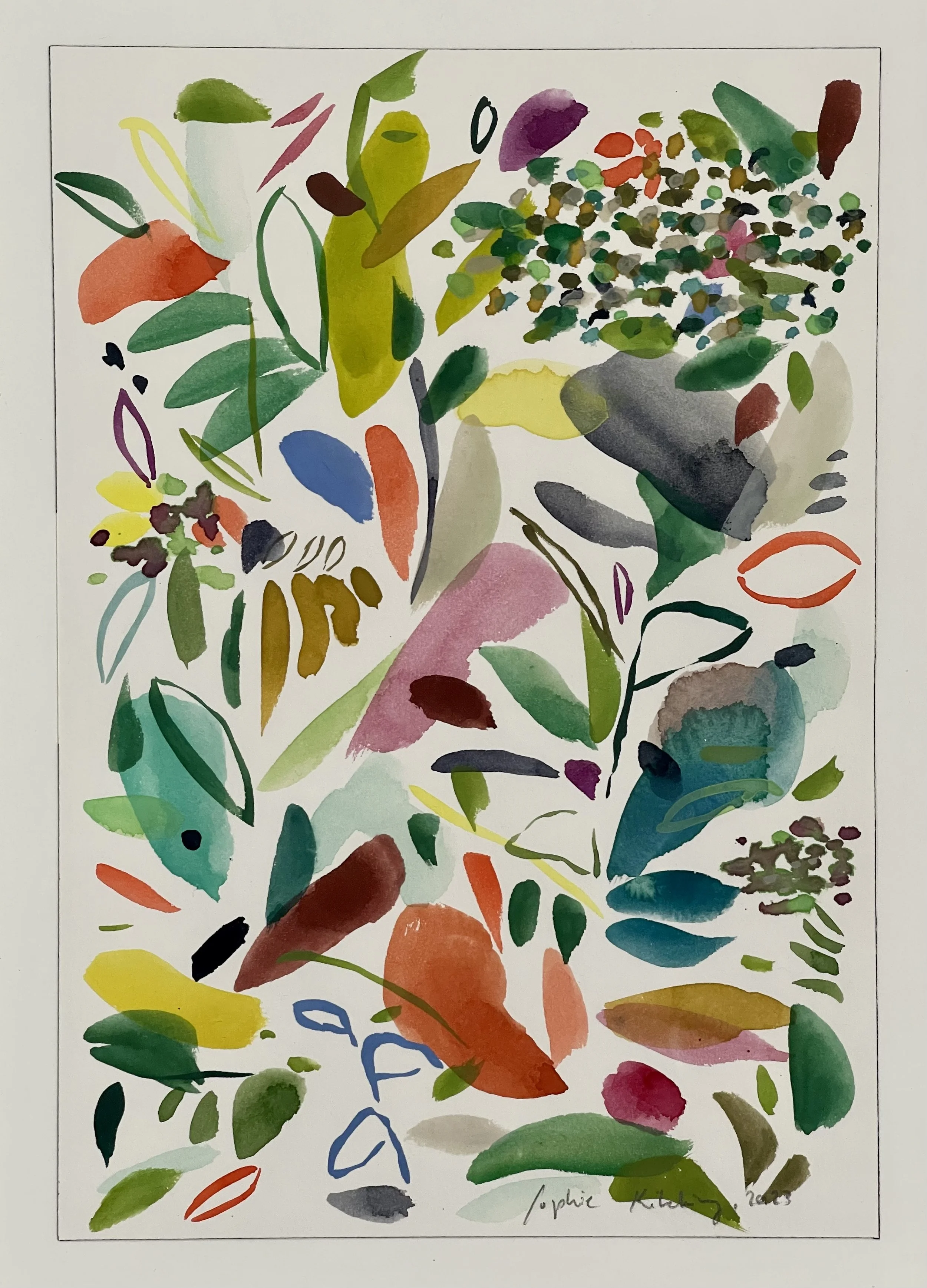   Untitled , 2023 Japanese watercolor on paper each: 10 x 7 in. | 26 x 18 cm 