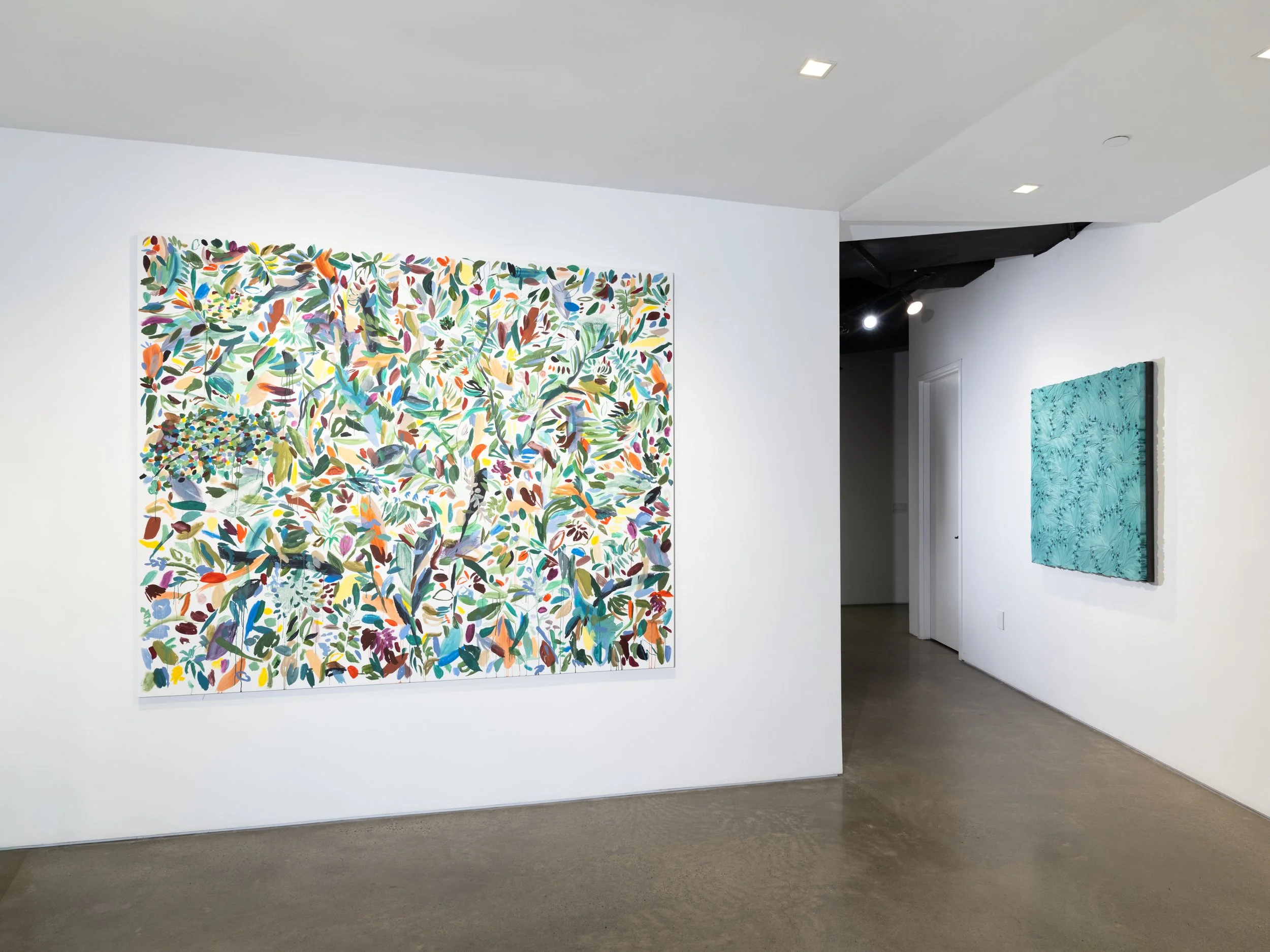   Invisible Green 52 , 2025 oil on canvas 72 x 86 in. (182 x 218 cm)  Installation view, Heather Gaudio Fine Art, 2026, photo credit: Jason Mandella 