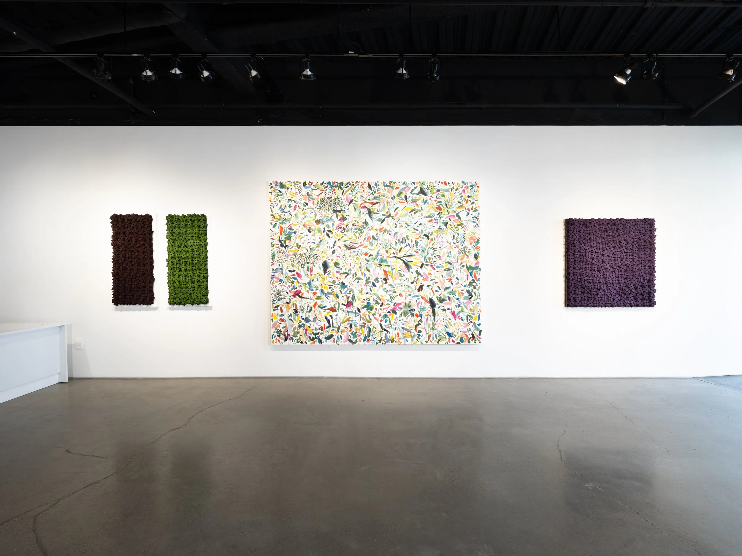   The Meadow , 2026 oil on canvas 84 x 108 in. (213 x 274 cm)  Installation view, Heather Gaudio Fine Art, 2026, photo credit: Jason Mandella 