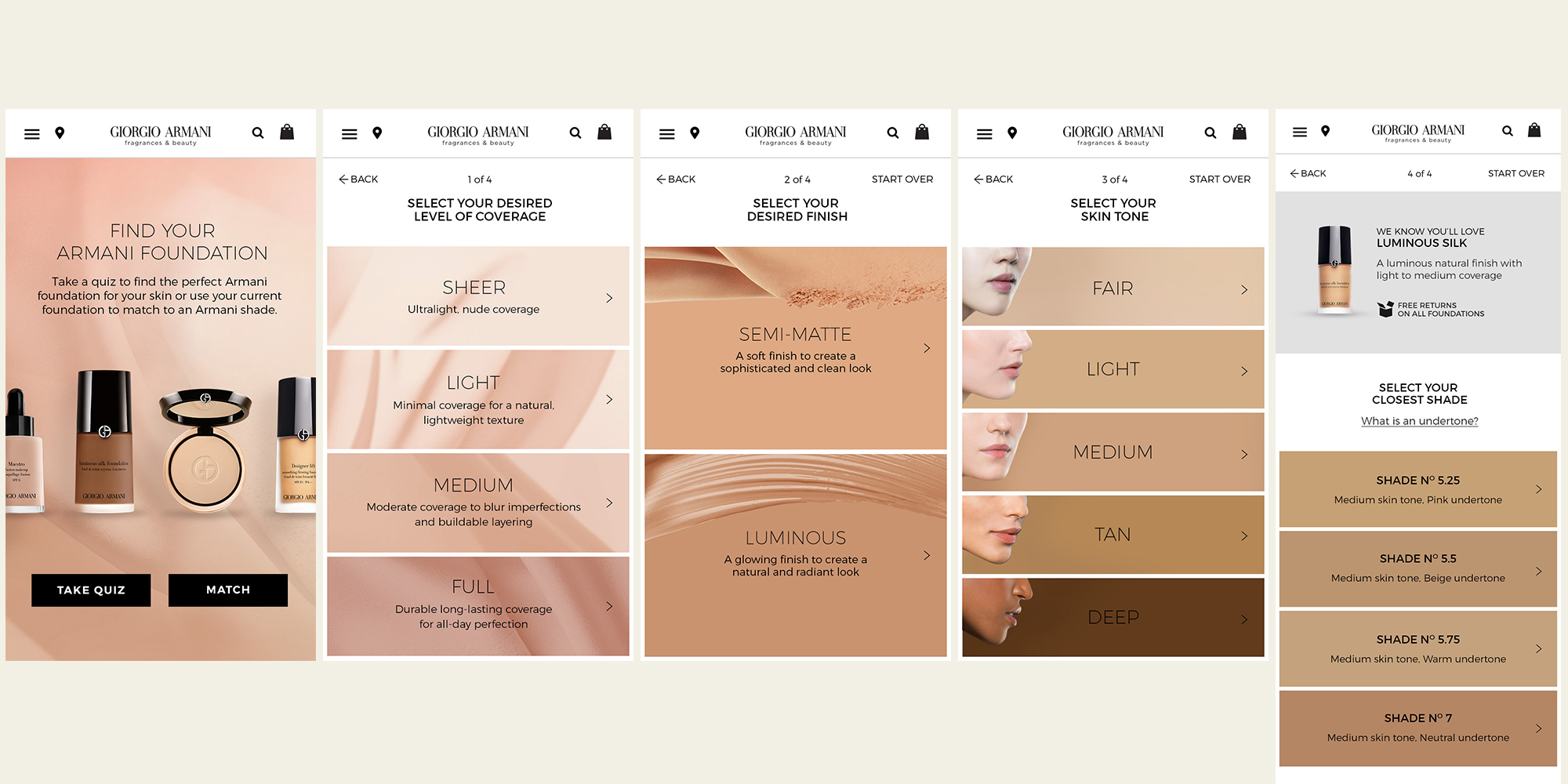 armani foundation finder