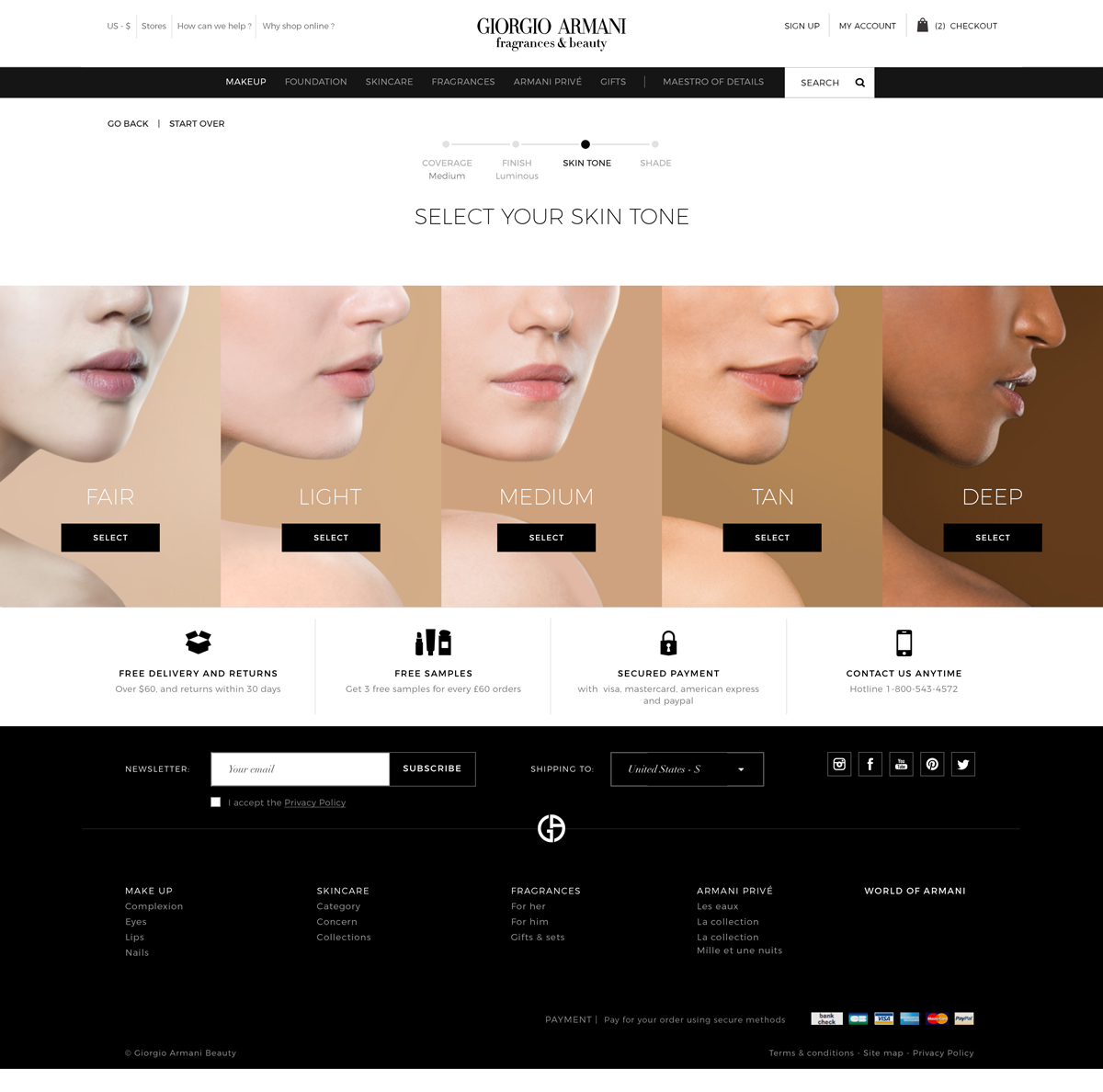 armani foundation finder