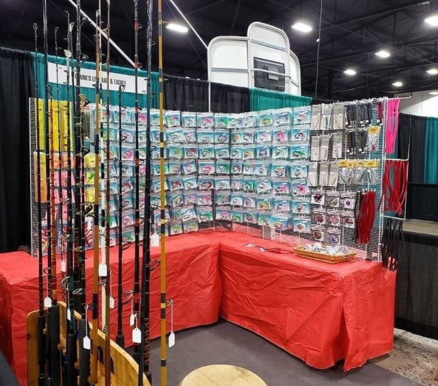 We&rsquo;re all set up and ready to go at the Philadelphia Fishing Show tomorrow! Come see us at booth 610! #philadelphiaFishingShow #FranksLiveBaitandTackle #Booth610 #fishingshow #flukerigs #fishingrods #eeltubes #fishing2020 #saltwaterfishing #ctf
