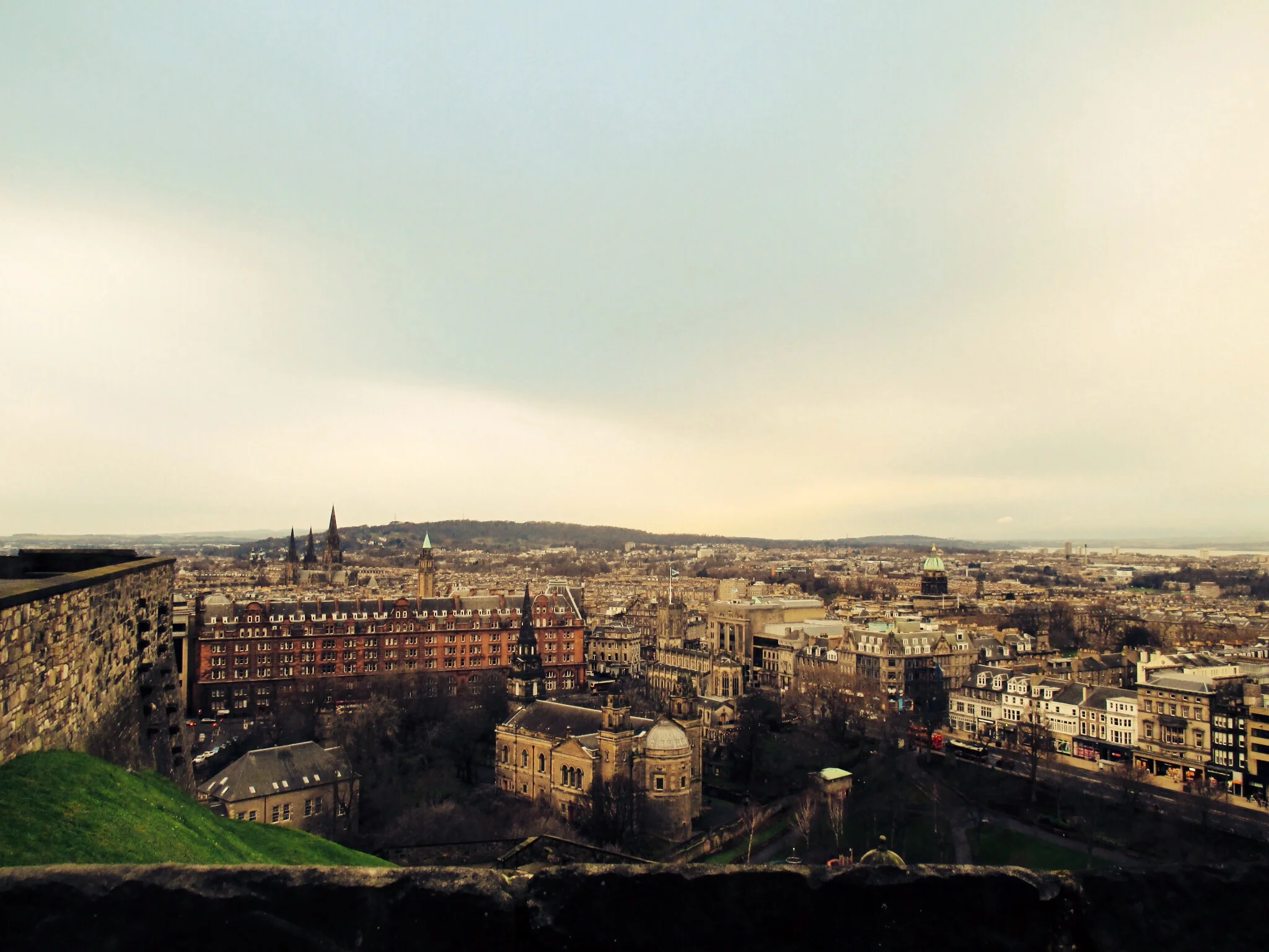 View of the city from Edinburgh Castle