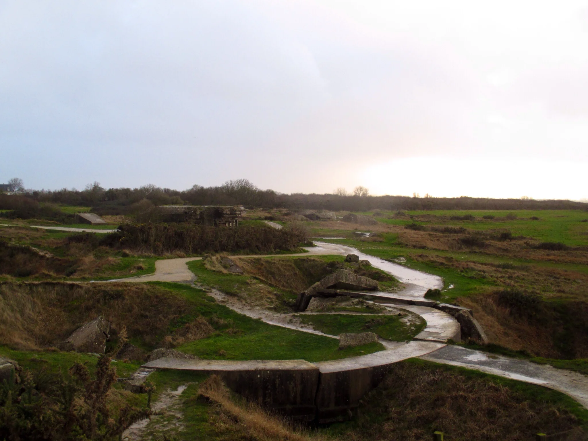 Pointe-du-Hoc pockmarked by craters