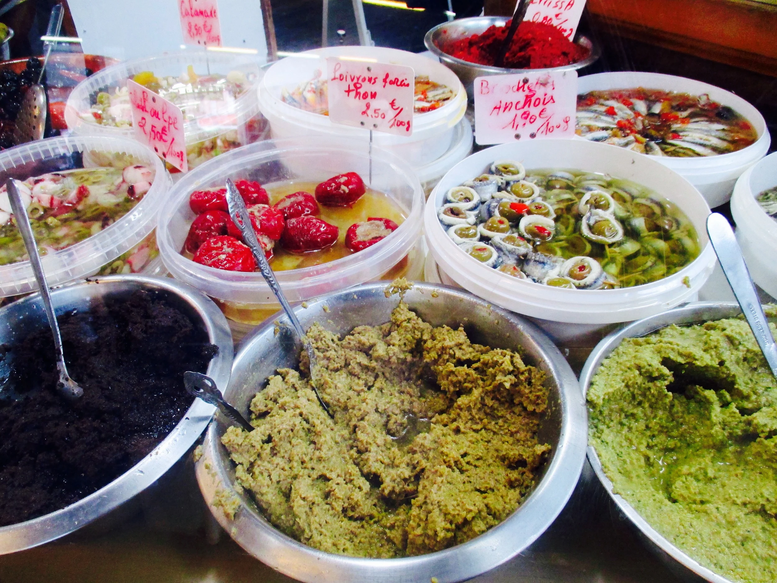 Buying food at a market in Bordeaux was intimidating at first but it got easier, and more fun, as we went along. 