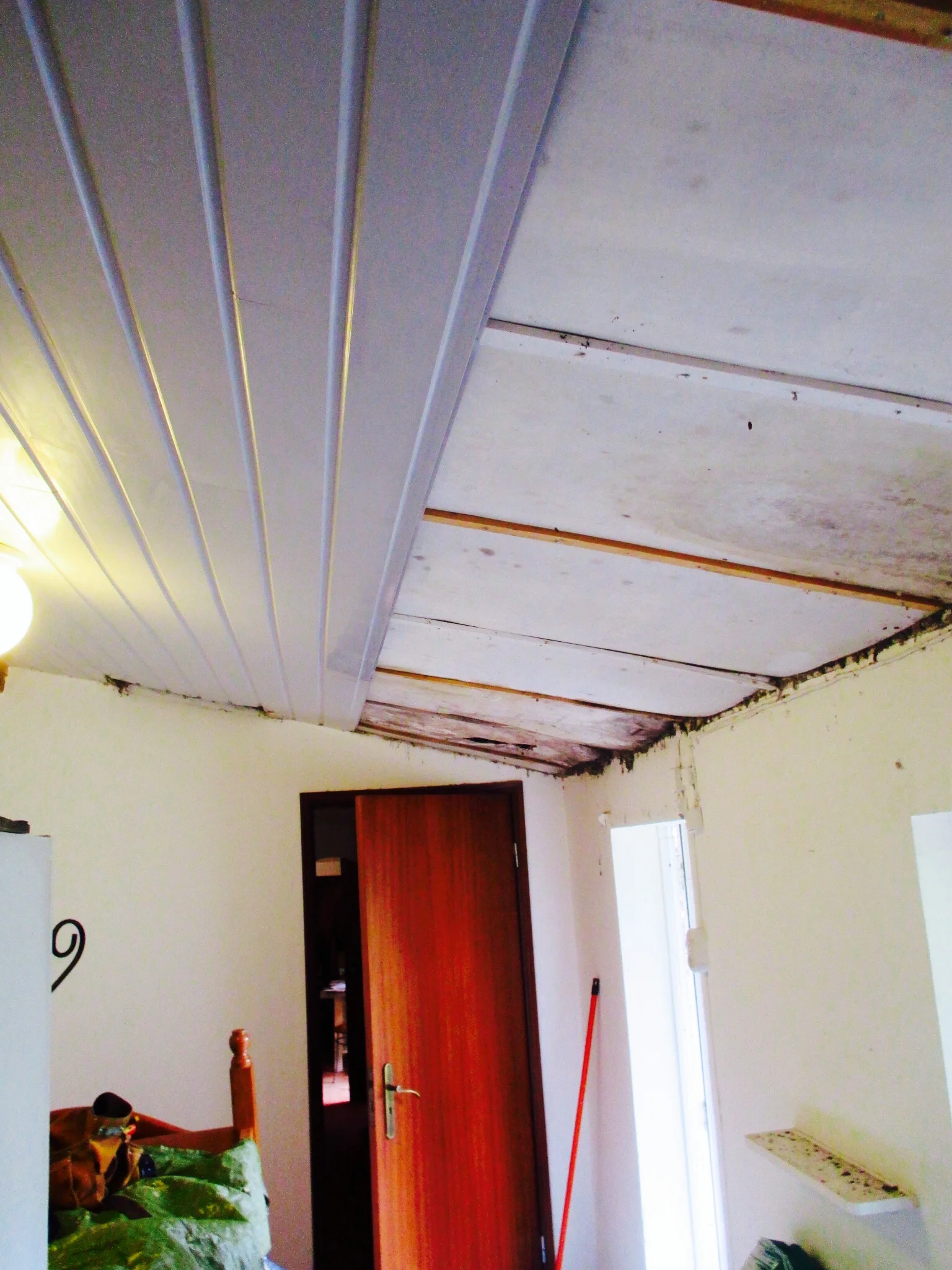 The "before" picture of the room where we were replacing the ceiling. 