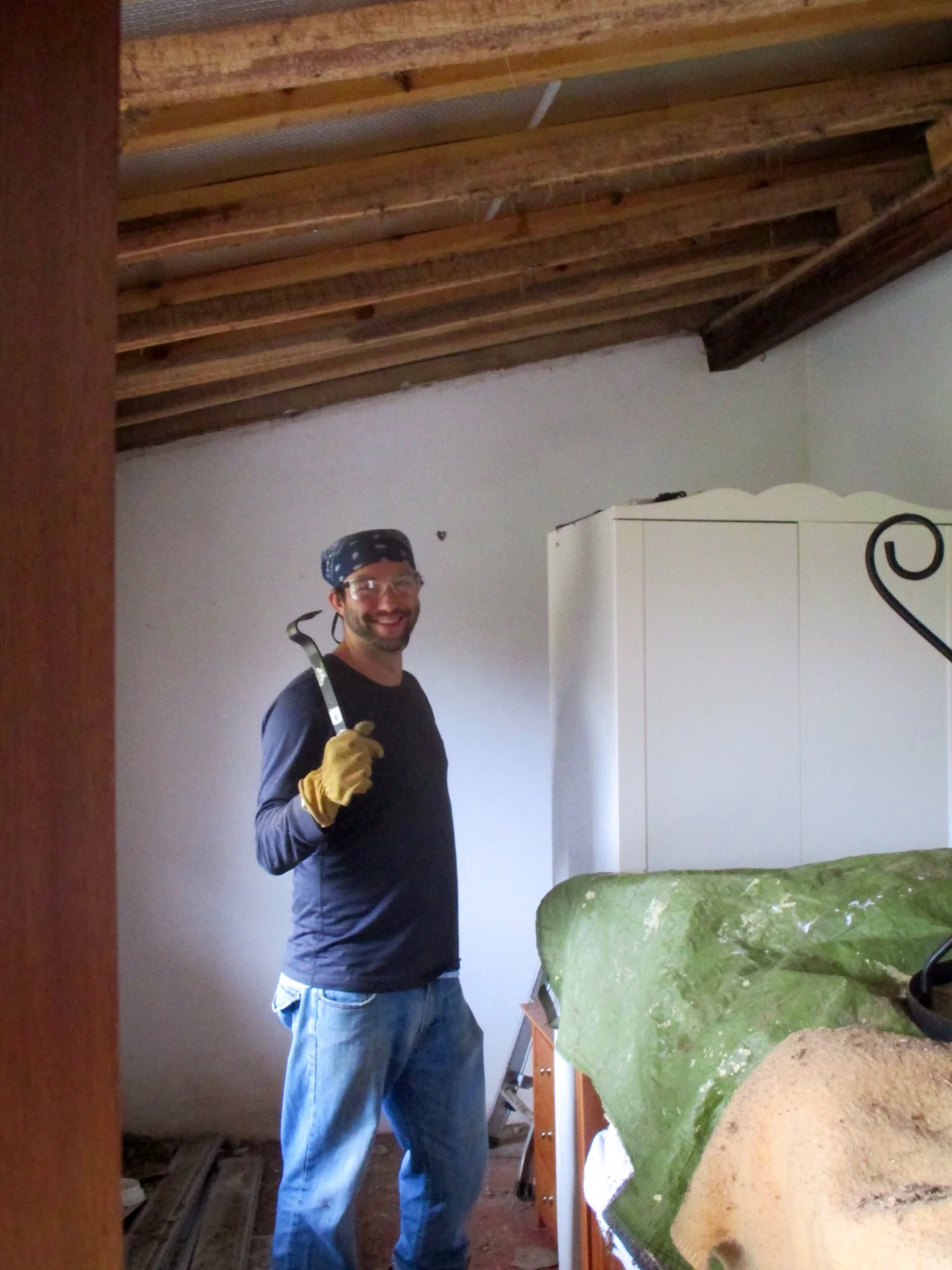 The demolition phase, while very dirty, helped relieve some of the stress of the project. 