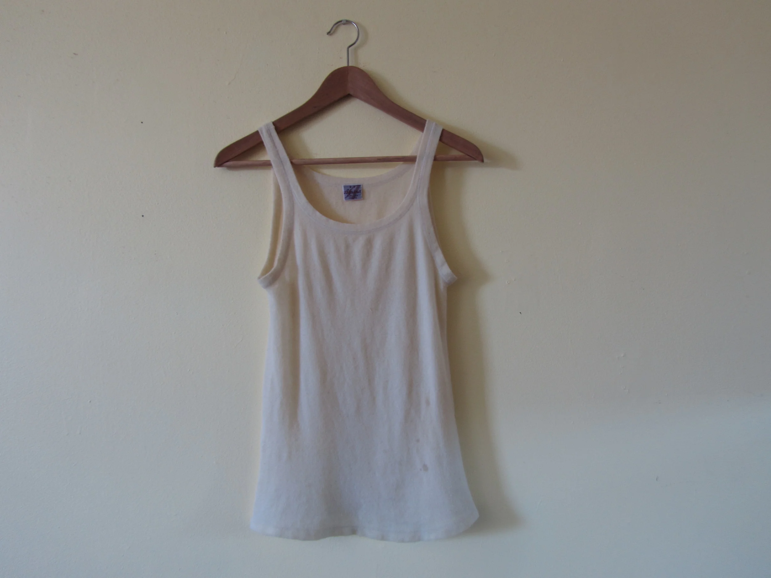 My wool tank top and those stubborn coffee stains