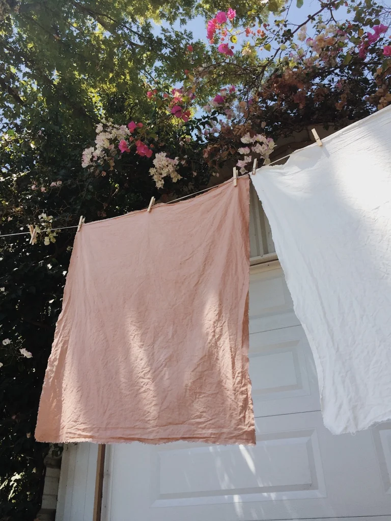 avocado seed dyed linen