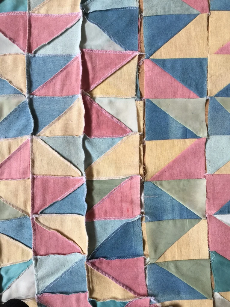 naturally dyed scrap quilt