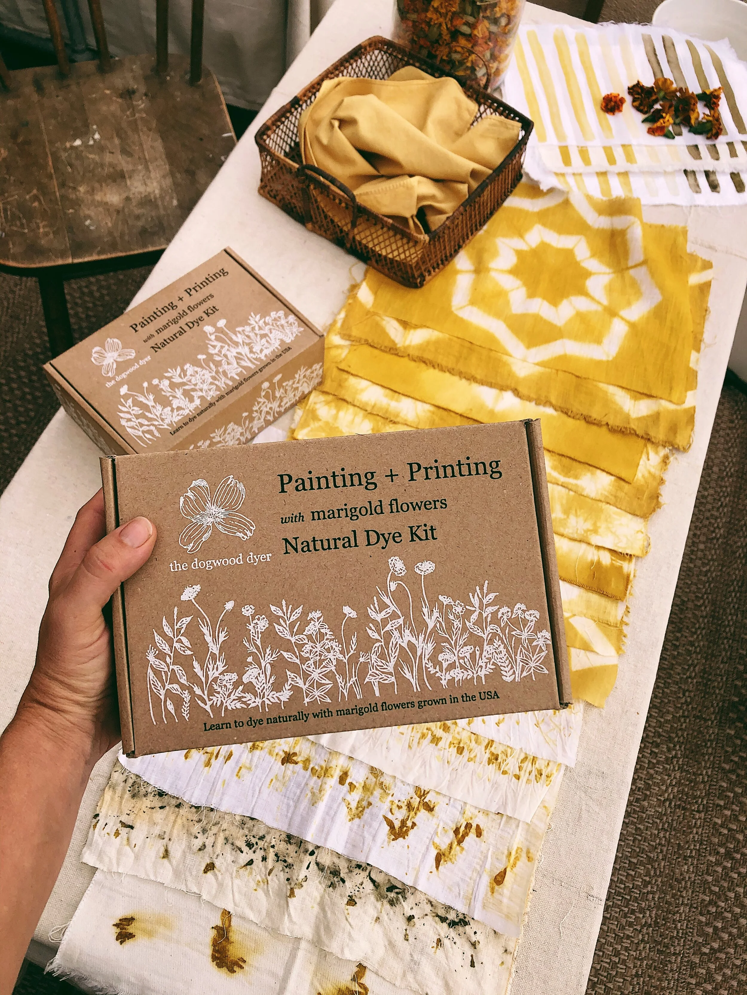 Painting + Printing with Marigold Flowers Kit- RESTOCK SUMMER 2025