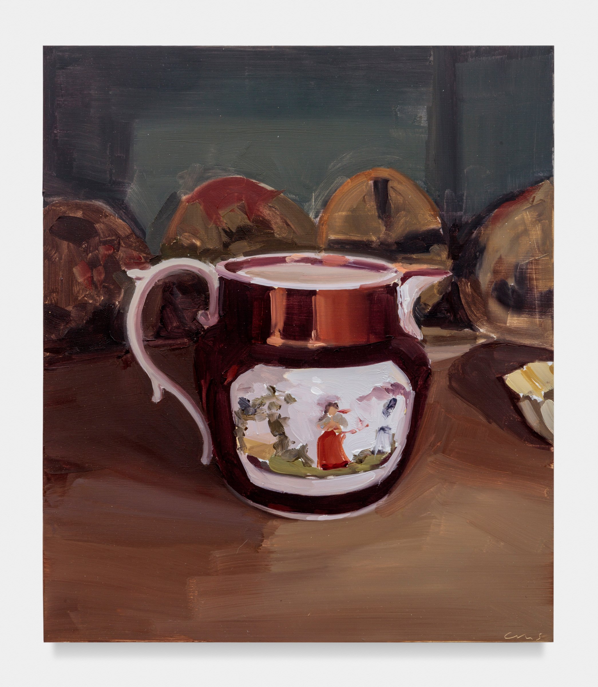  Carrie Mae Smith Lusterware Pitcher 1 2022 Oil on ACM panel (Aluminum Composite Material) 14h x 12w in 35.56h x 30.48w cm 
