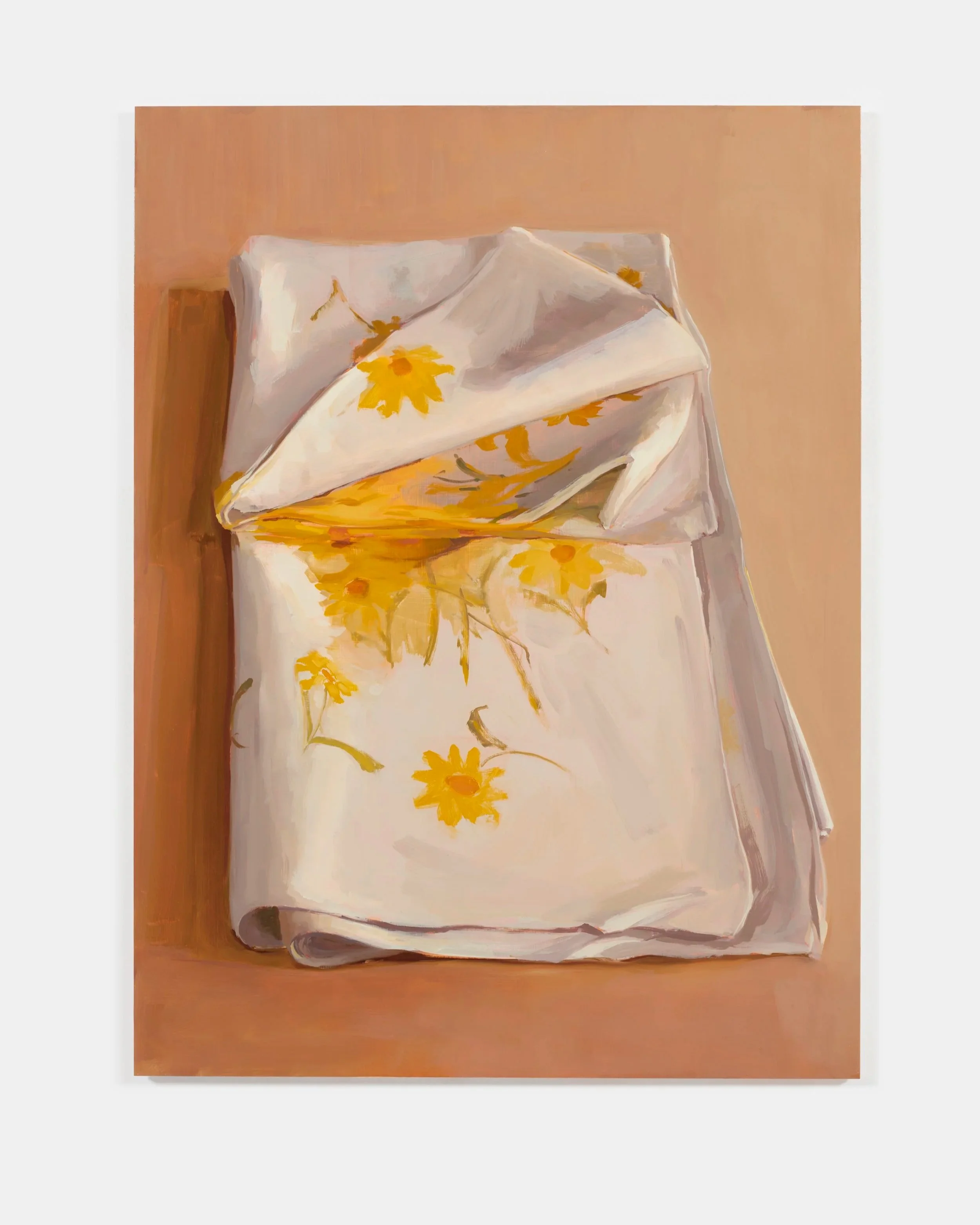Carrie Mae Smith Sunset in the Marsh, Folded Tablecloth 2025 Oil on aluminum (ACM) 32h X 24w inches