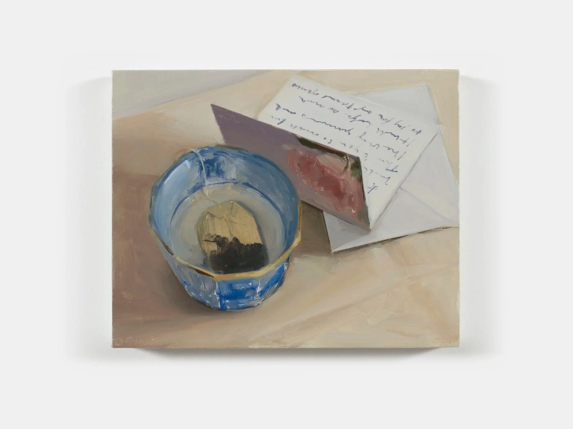  Carrie Mae Smith  Tea and Thank You Note  2026 Oil on linen 8h X 10w inches 