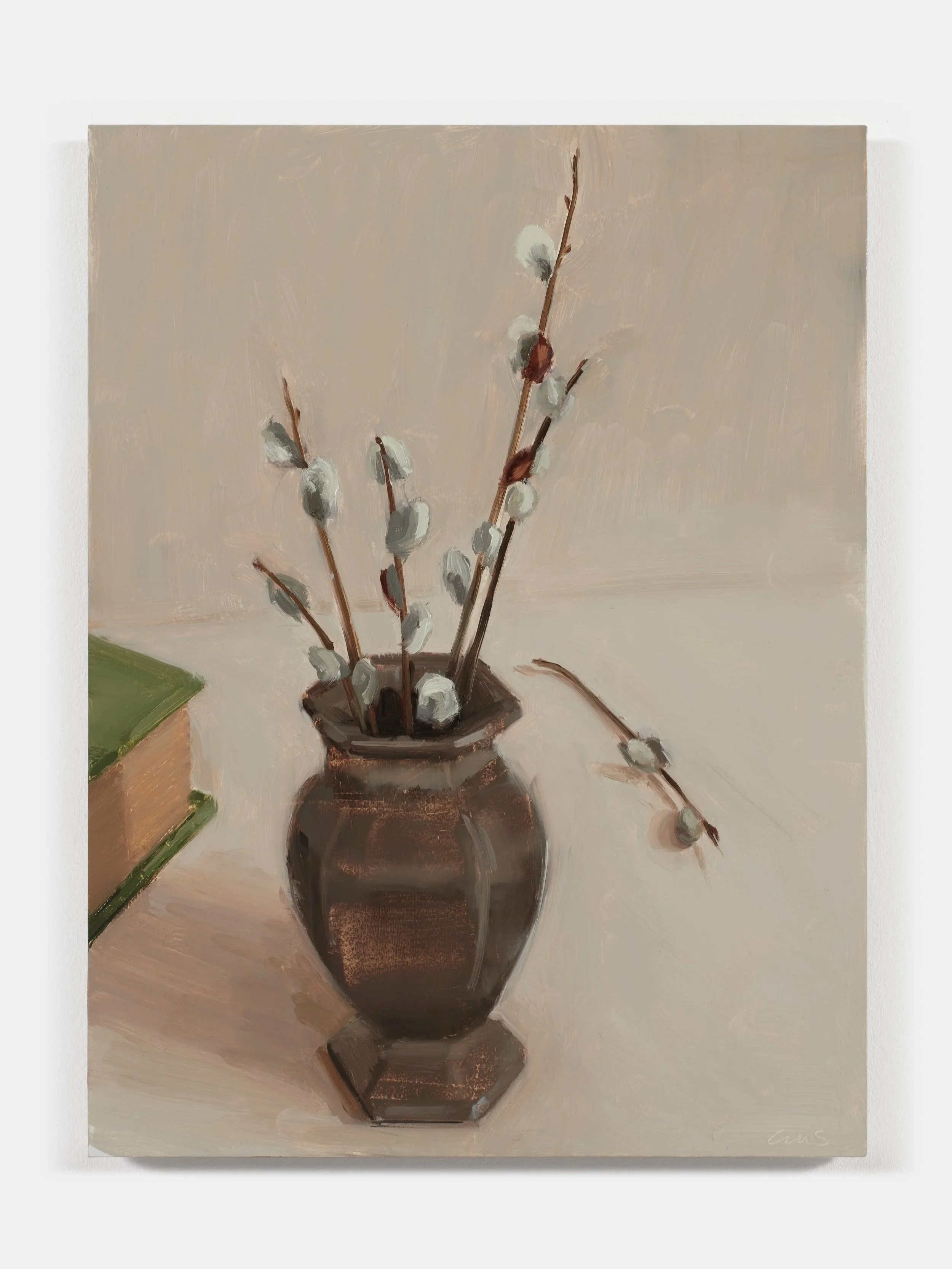  Carrie Mae Smith Pussy Willows and Let’s Cook it Right , Adelle Davis 2026 Oil on panel 12h X 9w inches 