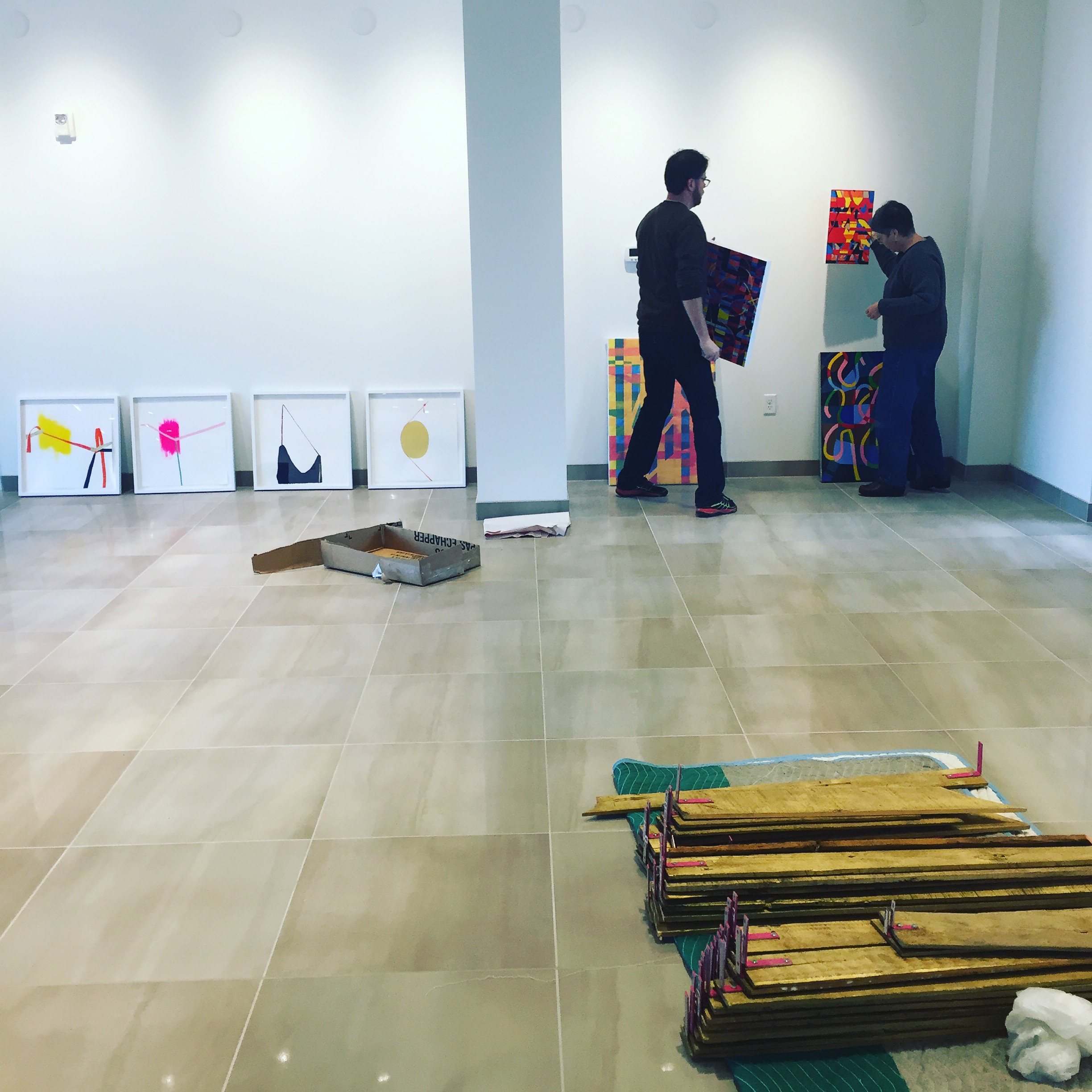  installing at Gallery 71 Jan 2016 