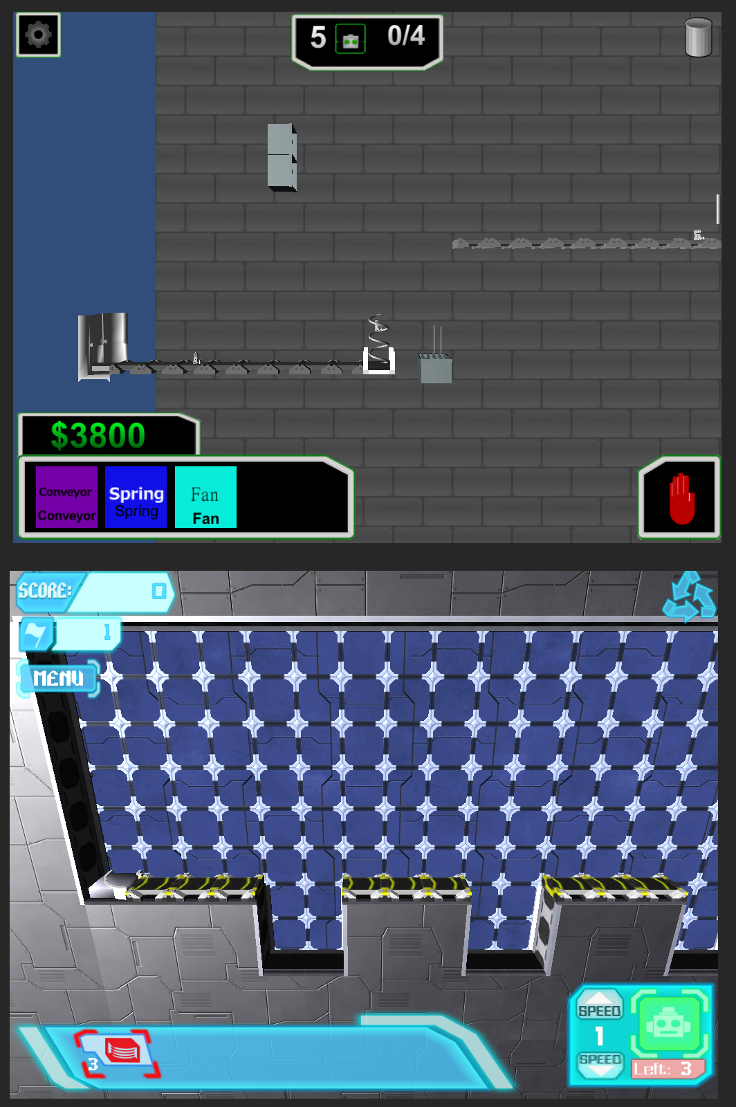 Before and after in game UI