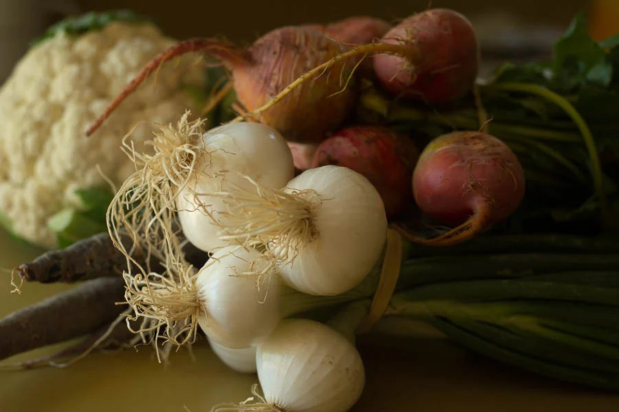 The other thing that happens at the farmer's market is you get inspired to work with veggies you don't normally see in the regular grocery store.