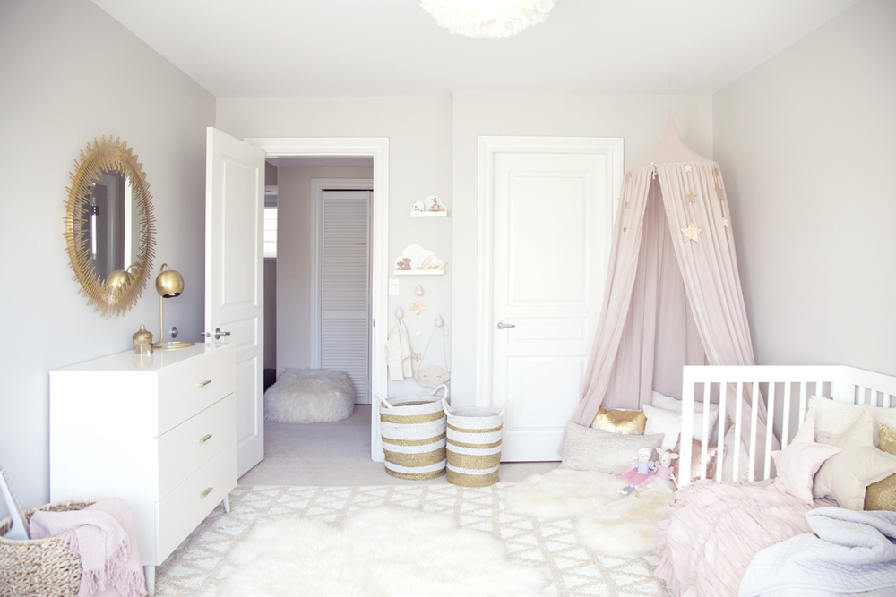 Ella S Soft Pink And Gold Toddler Room, Mirror For Toddler Girl Room