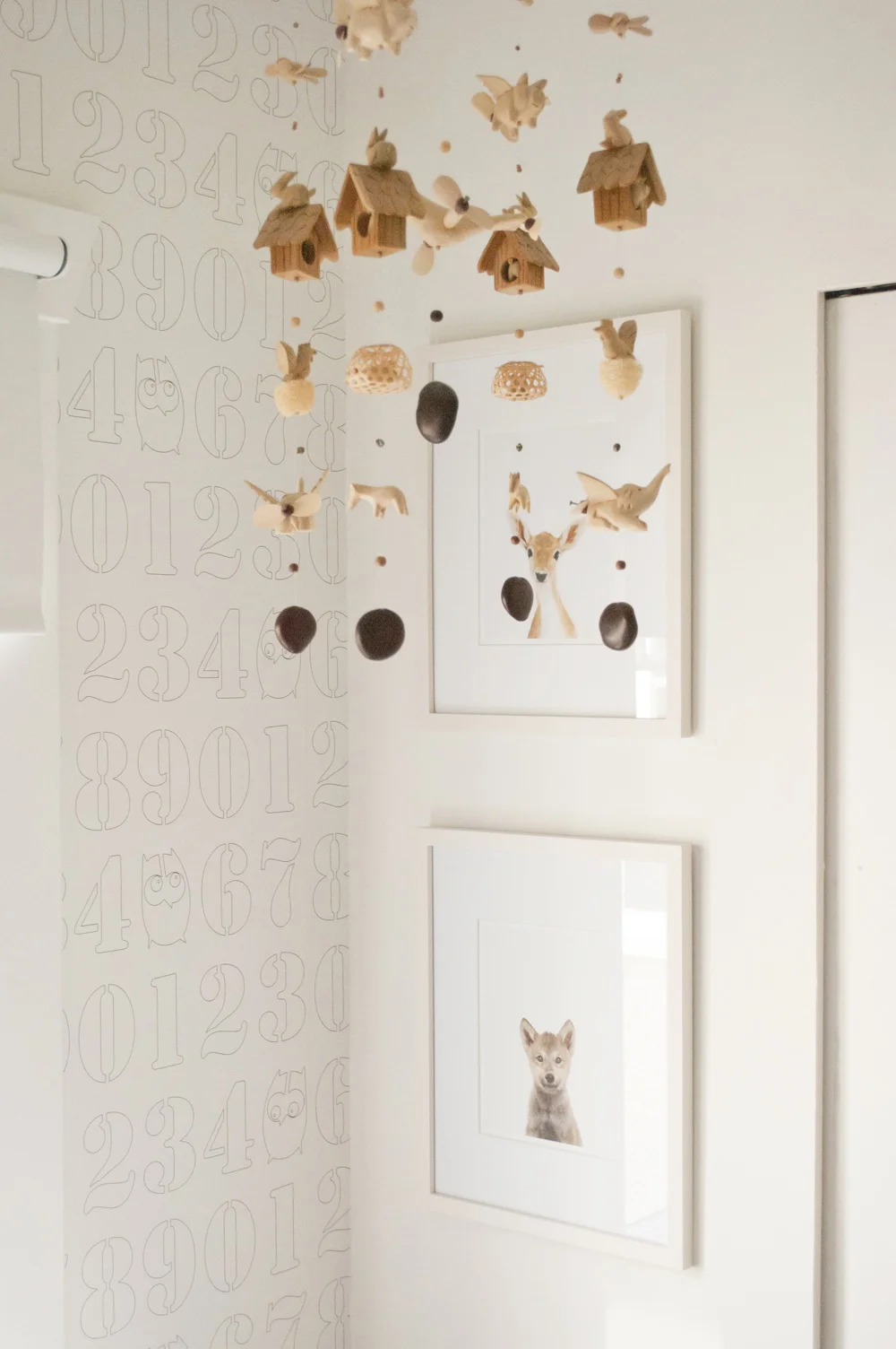 Animal Print Shop art prints on wall in Vancouver kids room