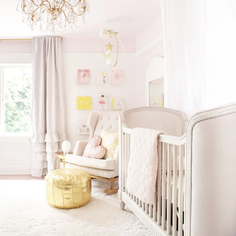 rose gold baby room