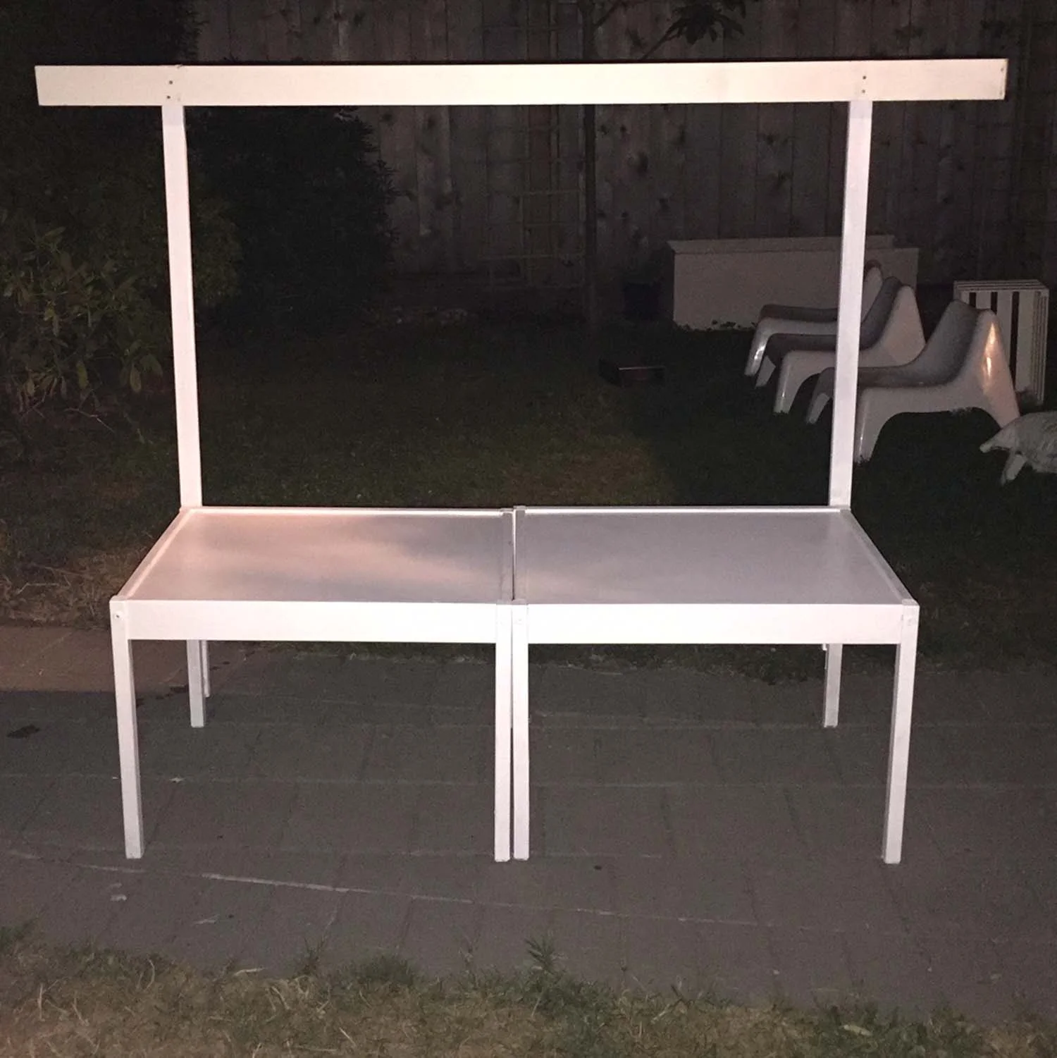 before ikea table hack