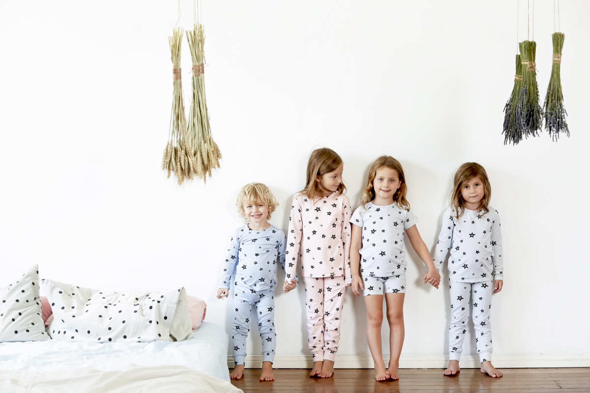 Organic 3 piece Kid Pyjamas Childrens pajamas Boys & Girls Cotton PJ's 