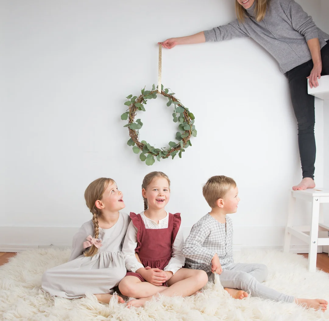 behind the scenes christmas card shoot
