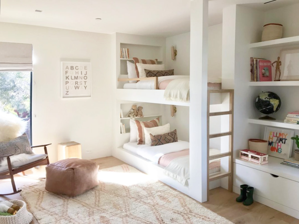 girls bedroom with bunk beds