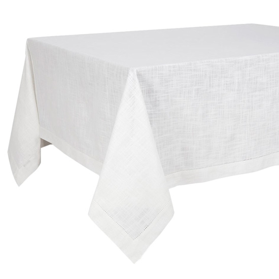 white table cloth