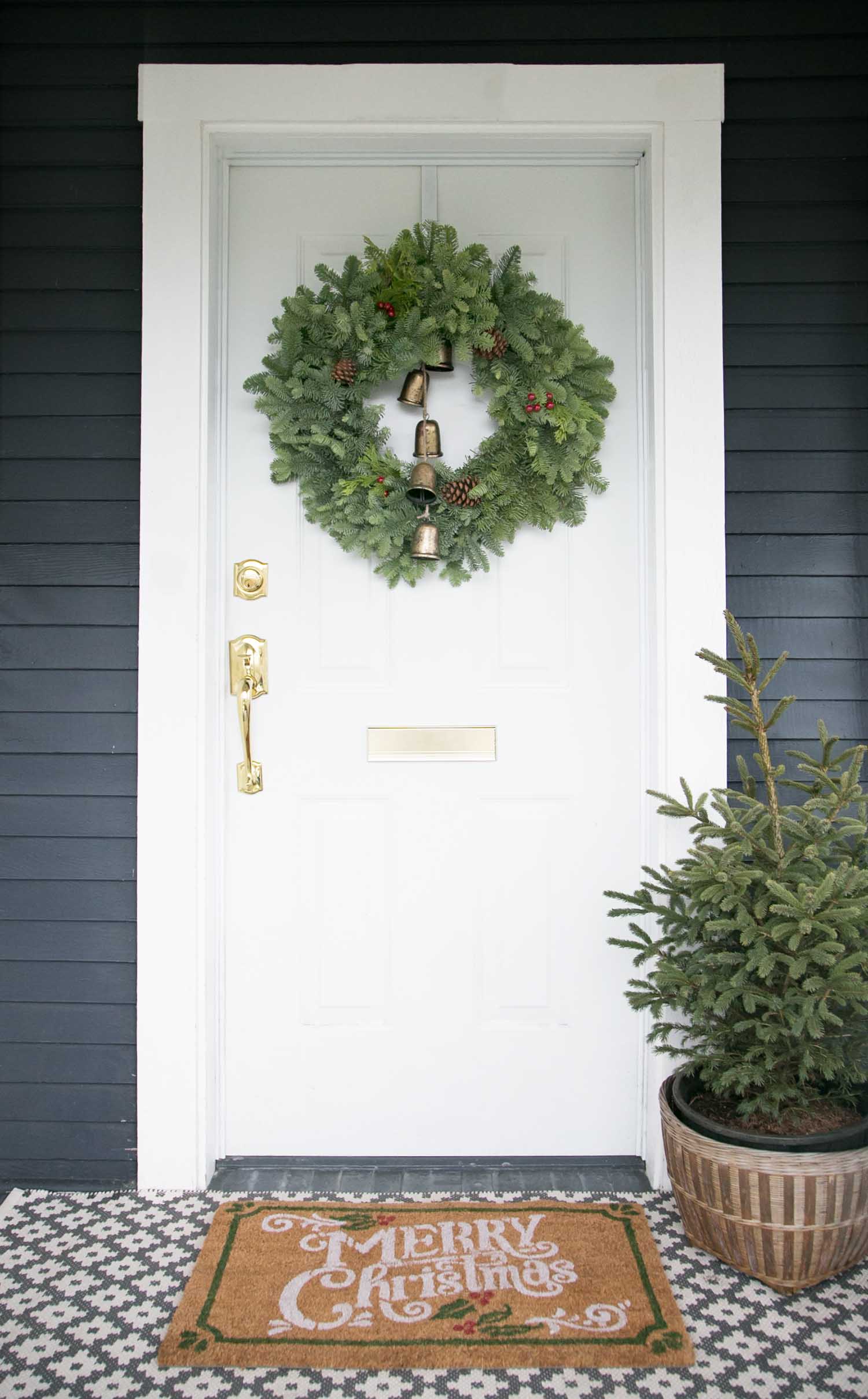 Christmas Door Mat Winter Holiday Doormat Indoor Outdoor Entrance