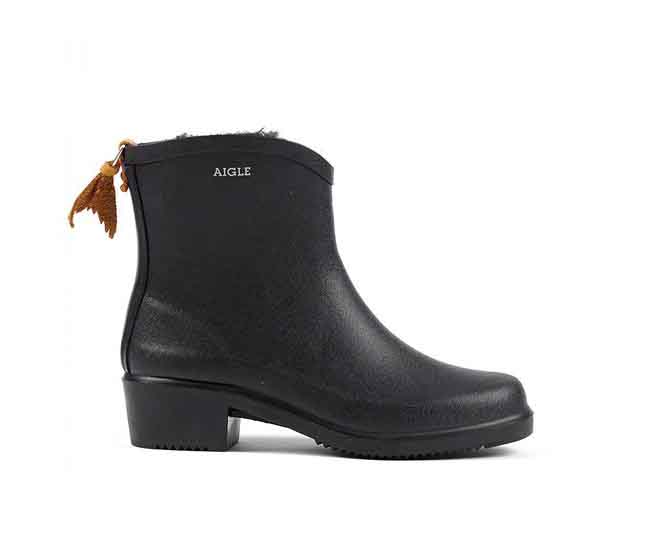 aigle fur lined booties