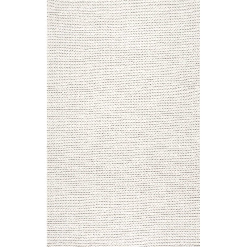 chunky braided wool rug