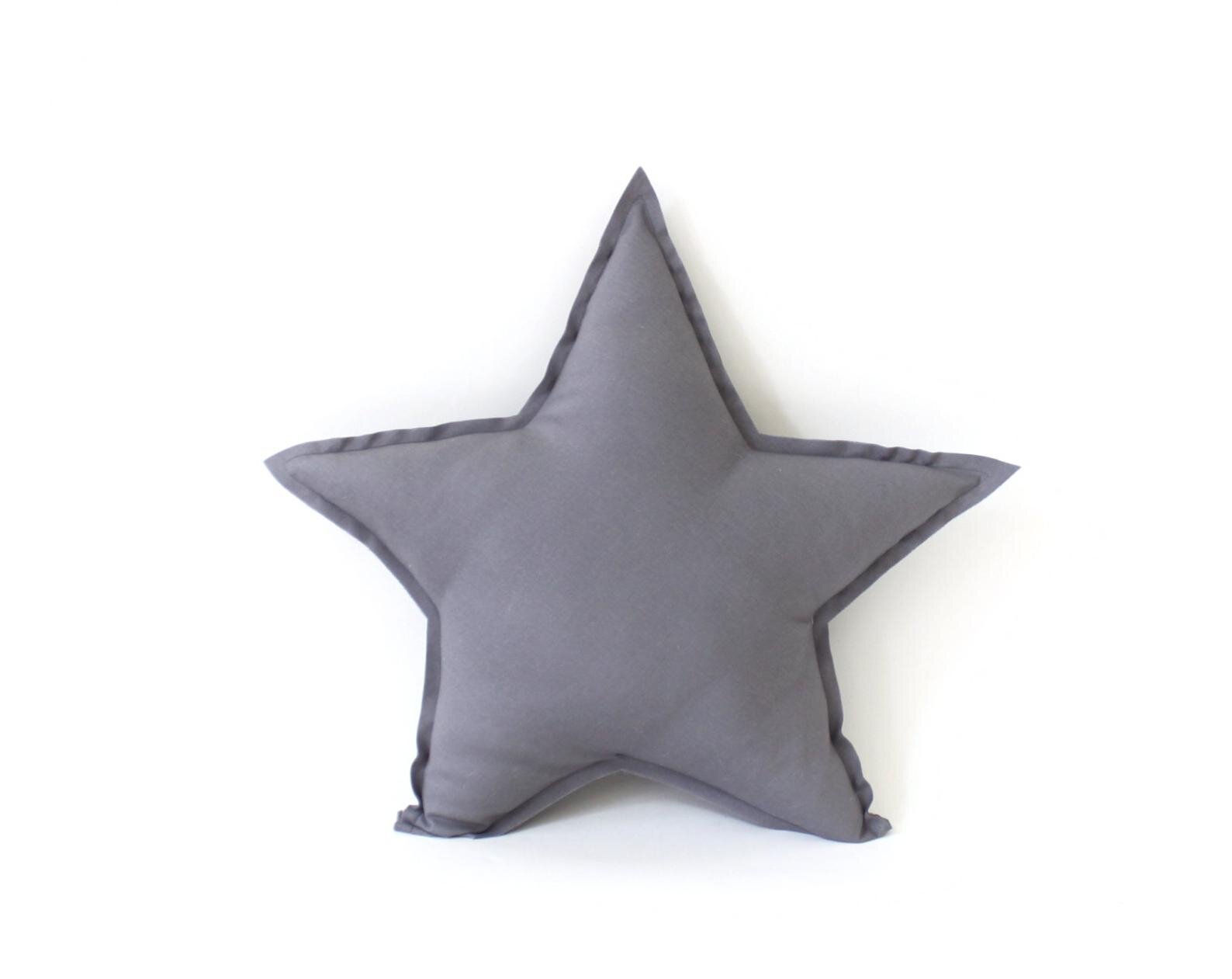 grey star pillow