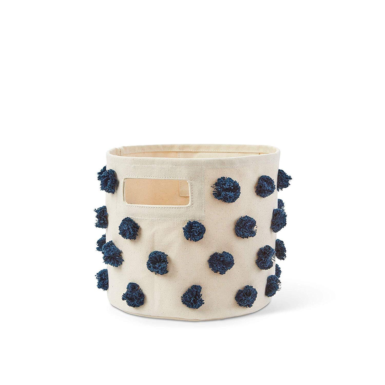 navy pom pom bin