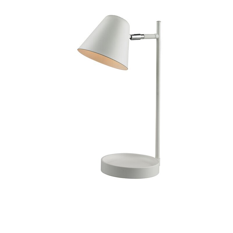 white metal task lamp