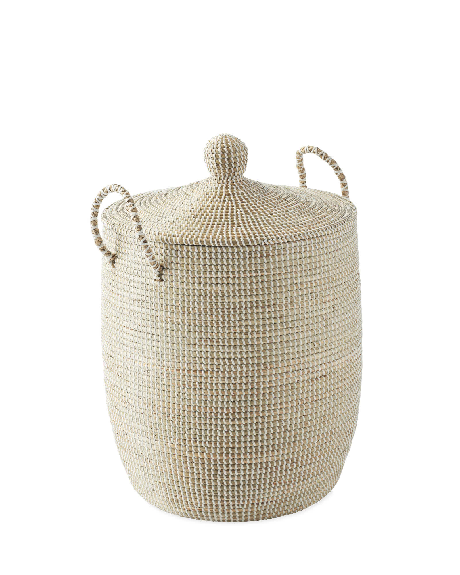 white rattan basket