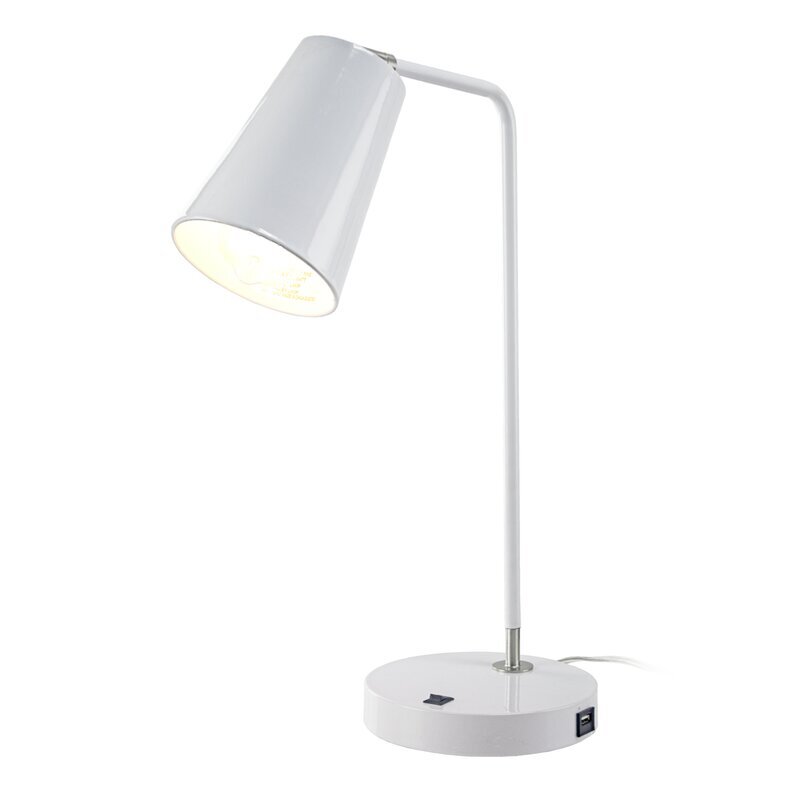 white metal task lamp