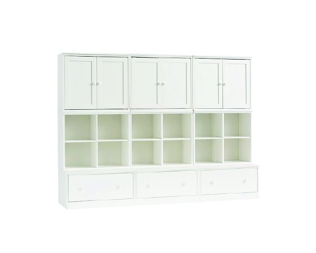 white storage cabinet