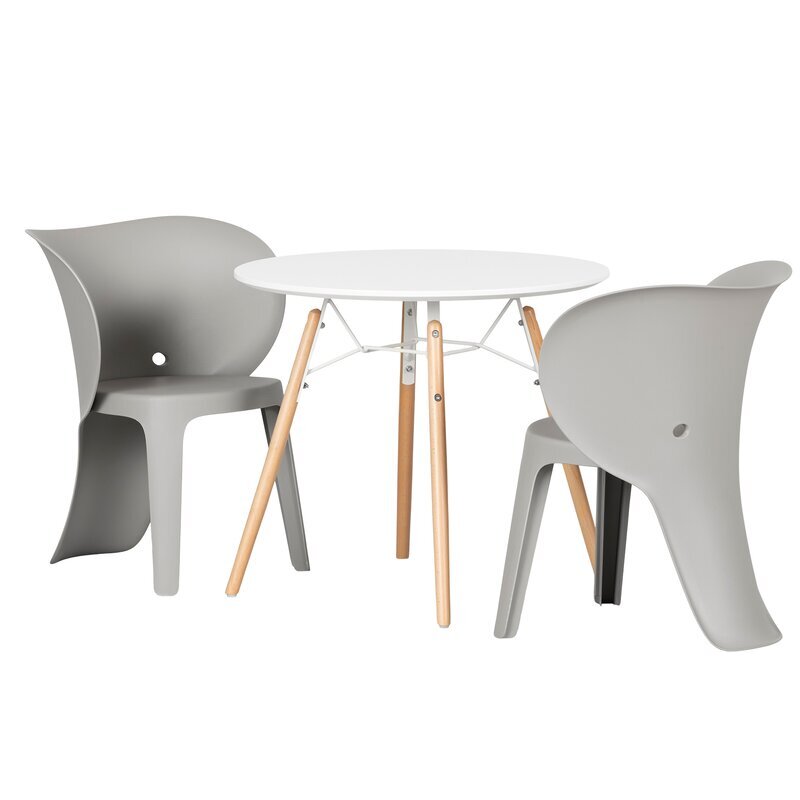 round table and elephant chairs