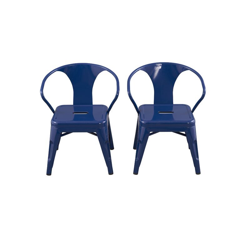 navy metal kids chairs